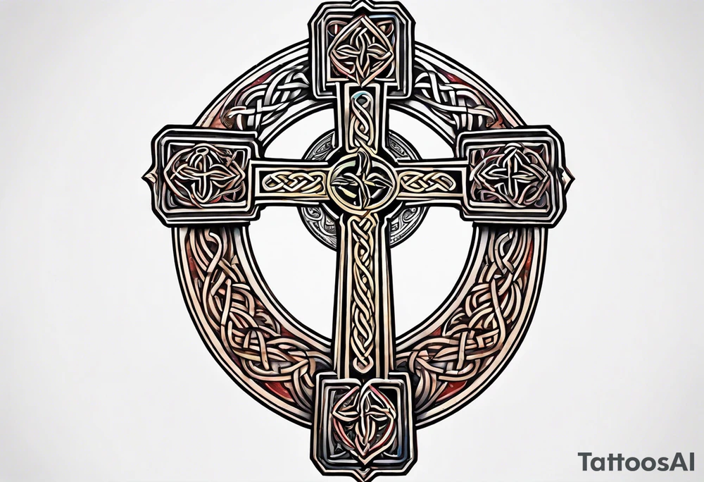 celtic cross tattoo idea