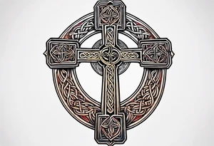 celtic cross tattoo idea