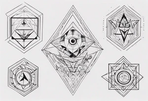 Geometric tattoo on full chest tattoo idea