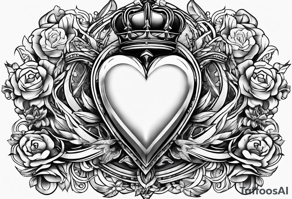 Immaculate heart  with swords or spears going through it tattoo idea