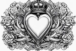 Immaculate heart  with swords or spears going through it tattoo idea