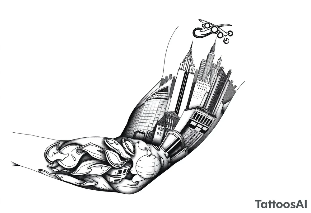 New York theme tattoo for women tattoo idea