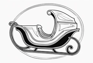 santa Sleigh tattoo idea