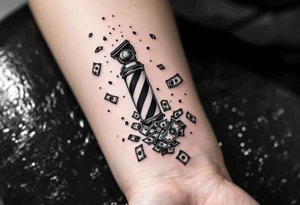 Barber pole and clipper with raining money 
THIS IS MY DREAM tattoo idea