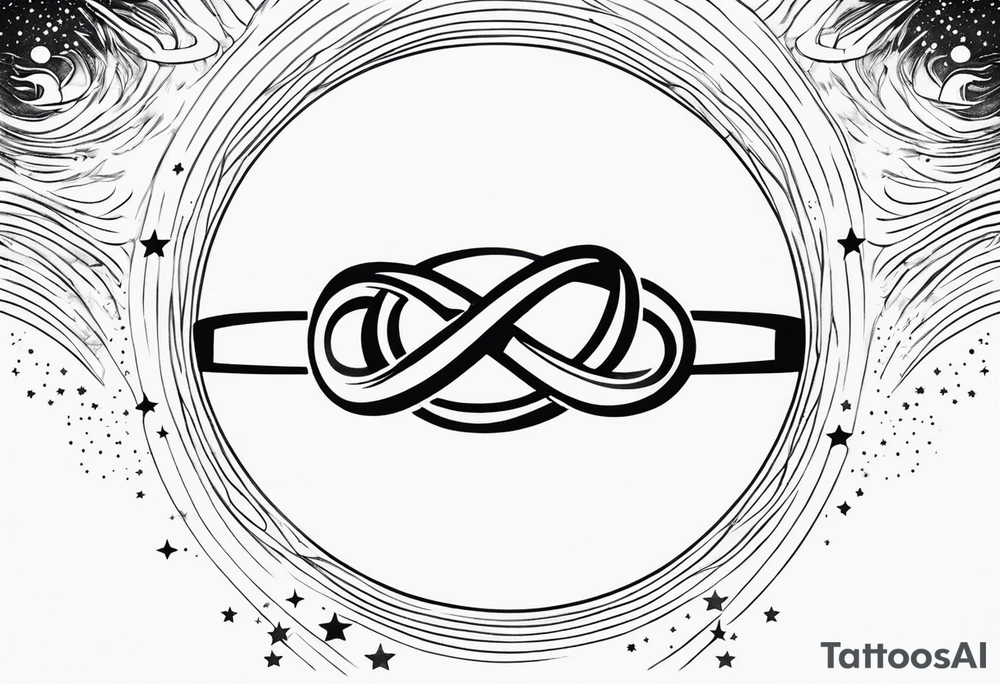 Infinity ring with stars tattoo idea