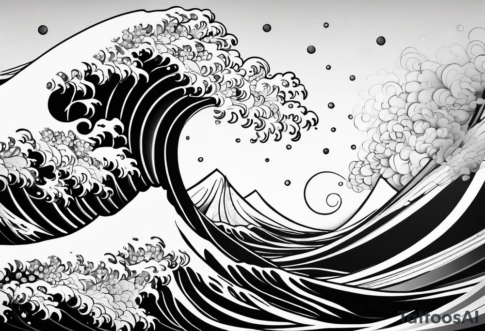 Simple wave tattoo idea
