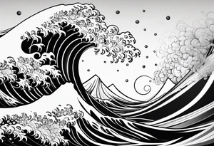 Simple wave tattoo idea