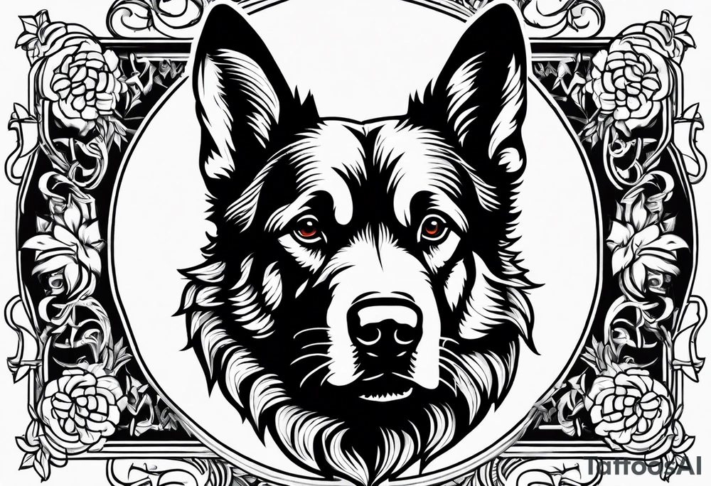 Guard dog tattoo idea