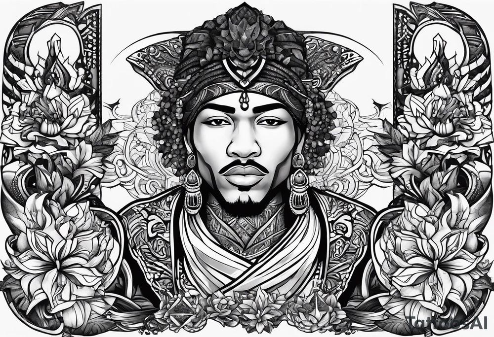 my son's name creatively illustrated. Tekle Amar'e Njaya tattoo idea