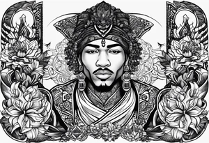 my son's name creatively illustrated. Tekle Amar'e Njaya tattoo idea