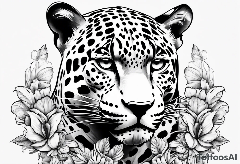 Jaguar in City tattoo idea