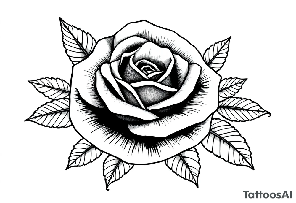 ROSE WITH FLORIDA WRITTEN AS THE STEM tattoo idea
