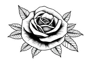 ROSE WITH FLORIDA WRITTEN AS THE STEM tattoo idea