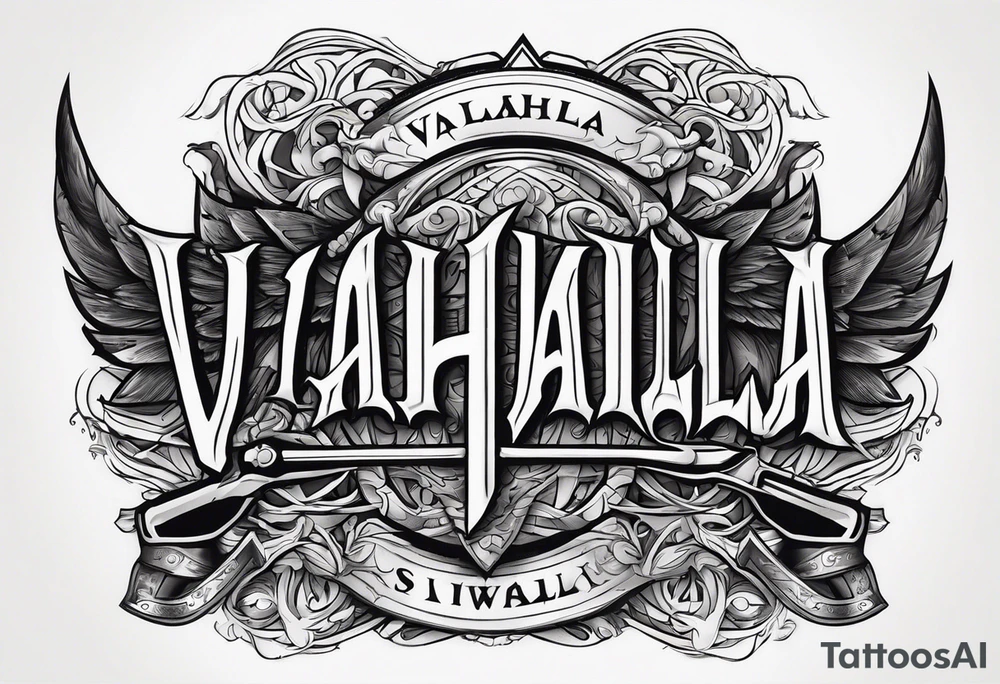 Valhalla swords tattoo idea