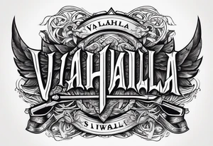 Valhalla swords tattoo idea
