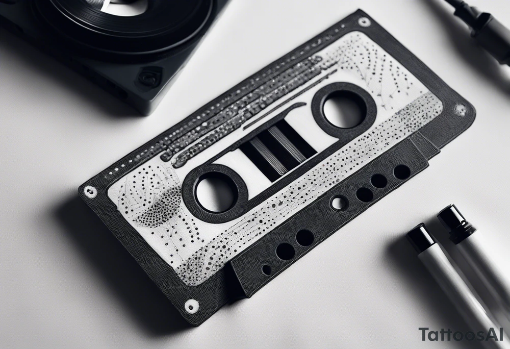 sleeve

music notes, a cassette tape, and
instruments tattoo idea