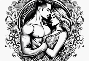 Dancing salsa bachata couple tattoo idea