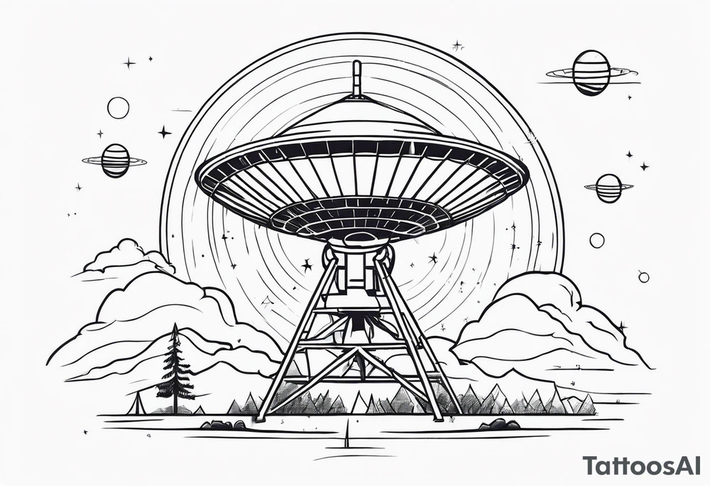 radio telescope antenna tattoo idea