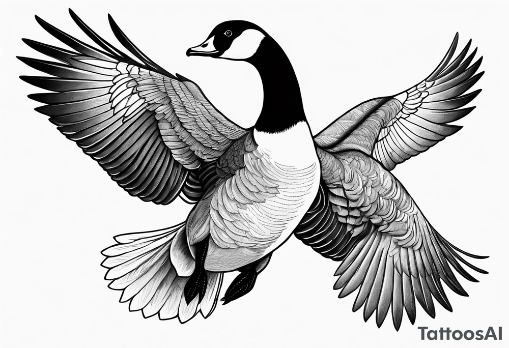 Canadian Goose open wings for arm tatoo tattoo idea