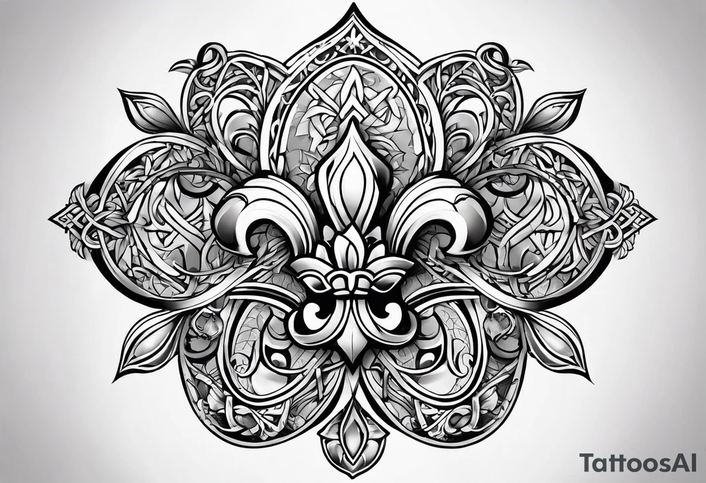 Fleur de lys celtique tattoo idea