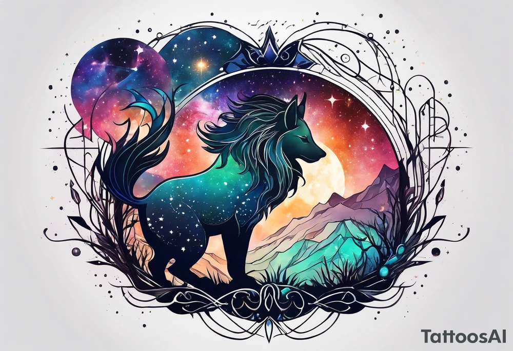 Constellation, animal, tattoo idea