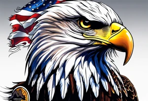 Military eagle freedom tattoo idea