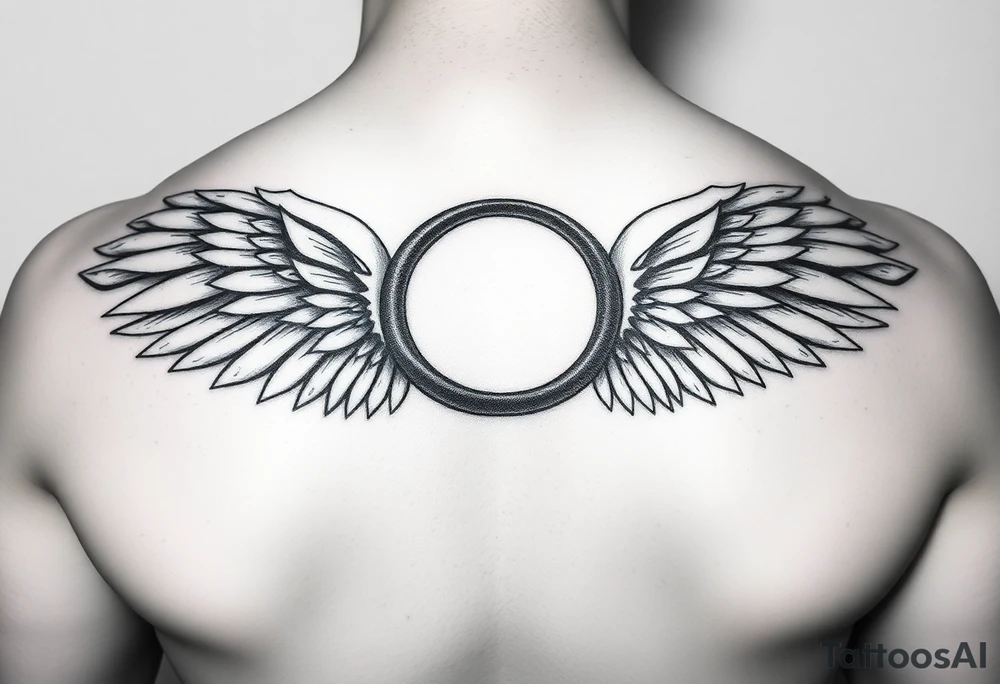 Infinity Loop made of wings tattoo idea