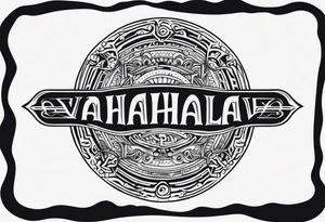 Valhalla round tattoo idea