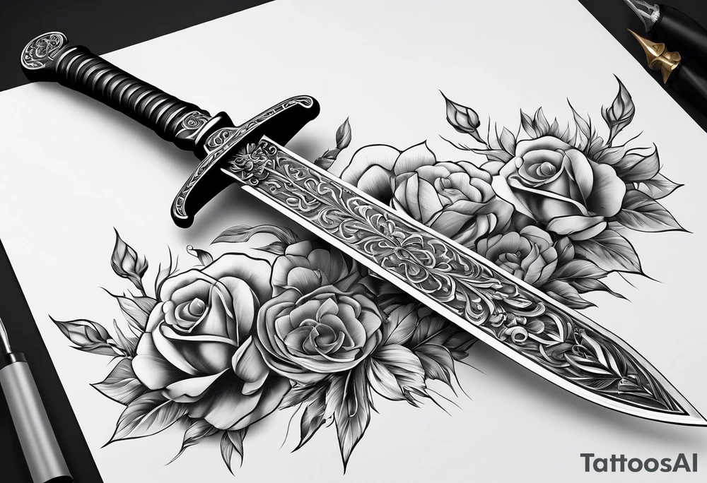 A long sword tattoo idea