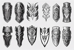 Leg armor tattoo idea