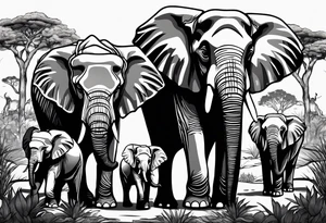 Elephant Family tattoo idea