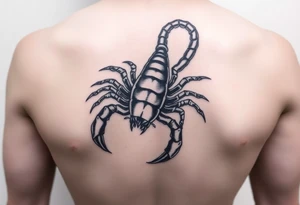 Large black scorpion tattoo idea