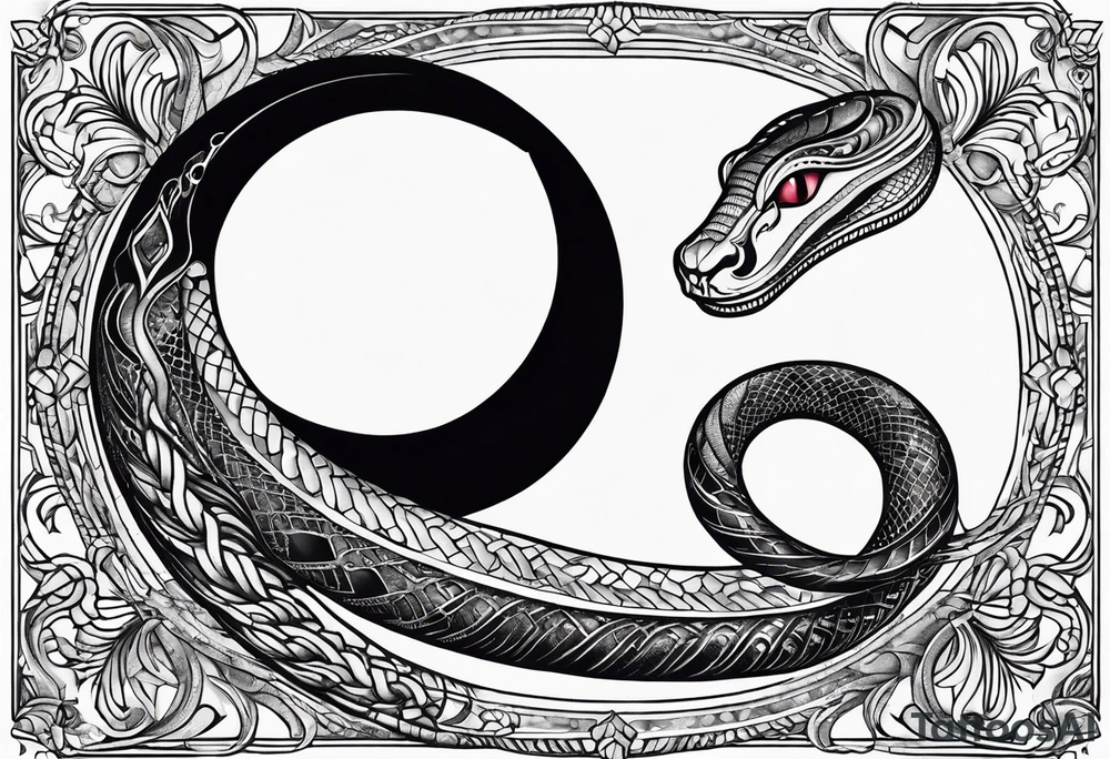 crescent moon with a snake wrapped around it tattoo idea crescent moon with a snake wrapped around it tattoo idea