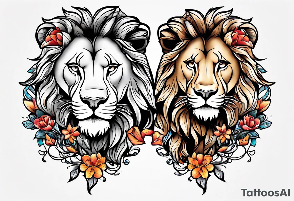 Leo couple tattoo idea