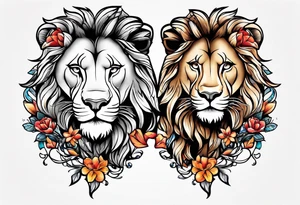 Leo couple tattoo idea