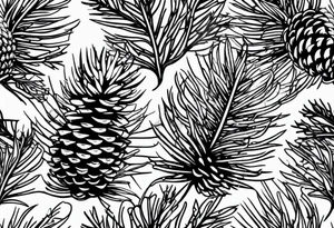 Small
Solo Pine tree
Pinecone
Silhouette tattoo idea