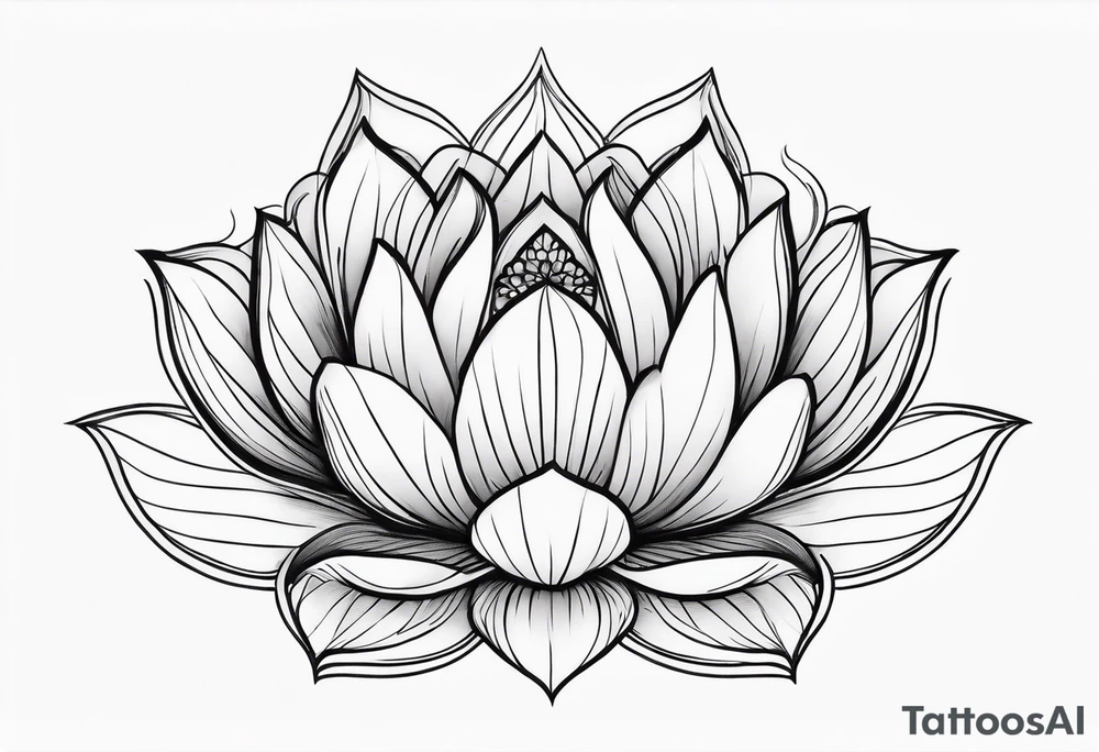 floating lotus flowers tattoo idea