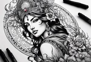 Scorpio goddess tattoo idea