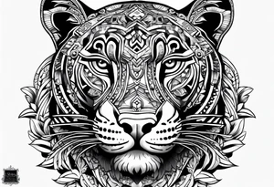 aztec black jaguar tattoo idea