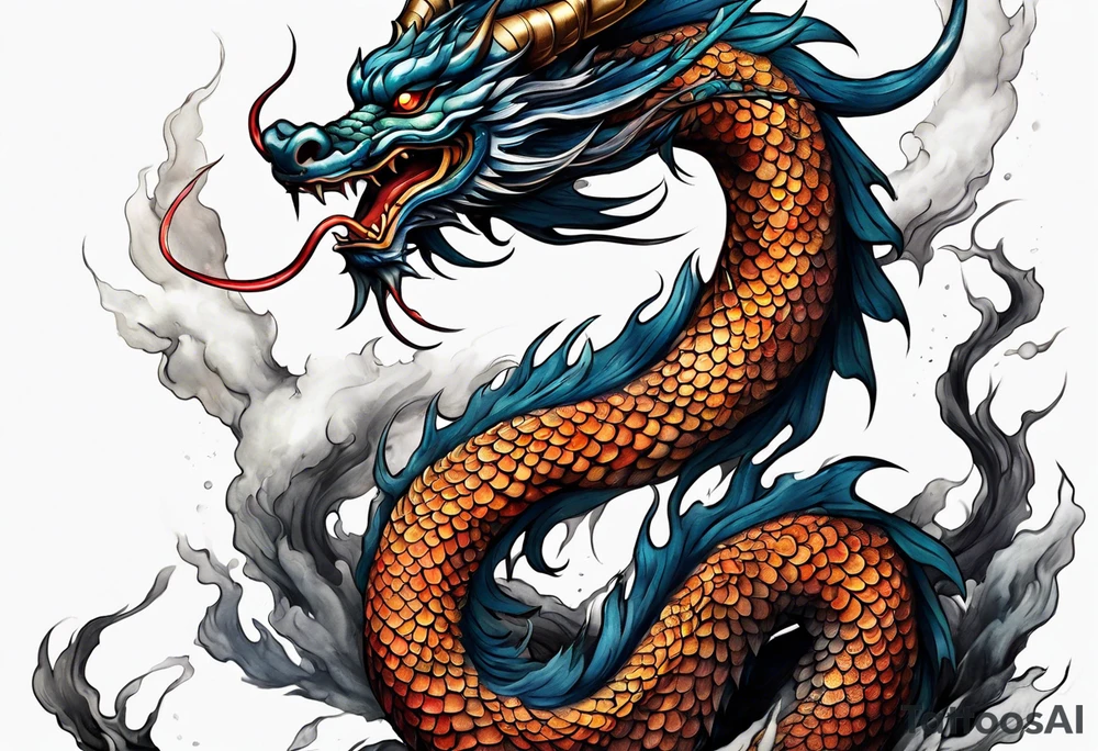 Korean dragon tattoo idea