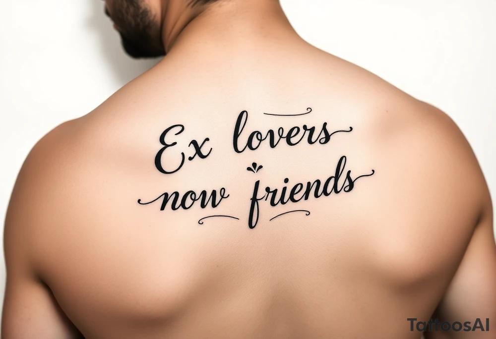 Ex lovers now best friends tattoo idea