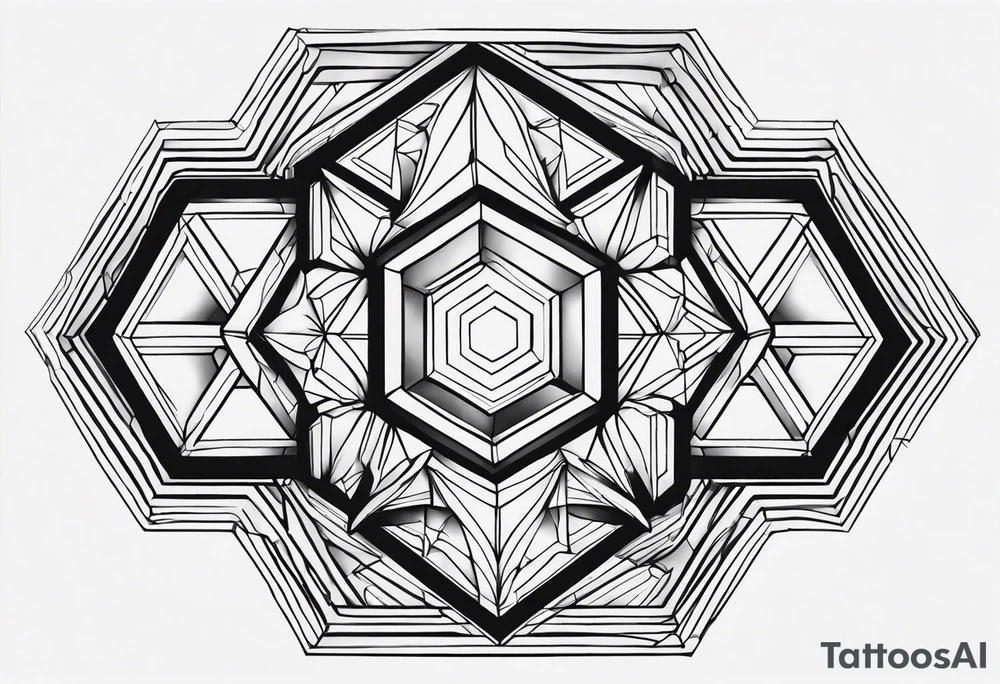 To work off hexagon pattern tattoo idea