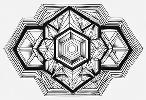 To work off hexagon pattern tattoo idea