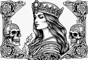 Saint Barbara skeleton tattoo idea