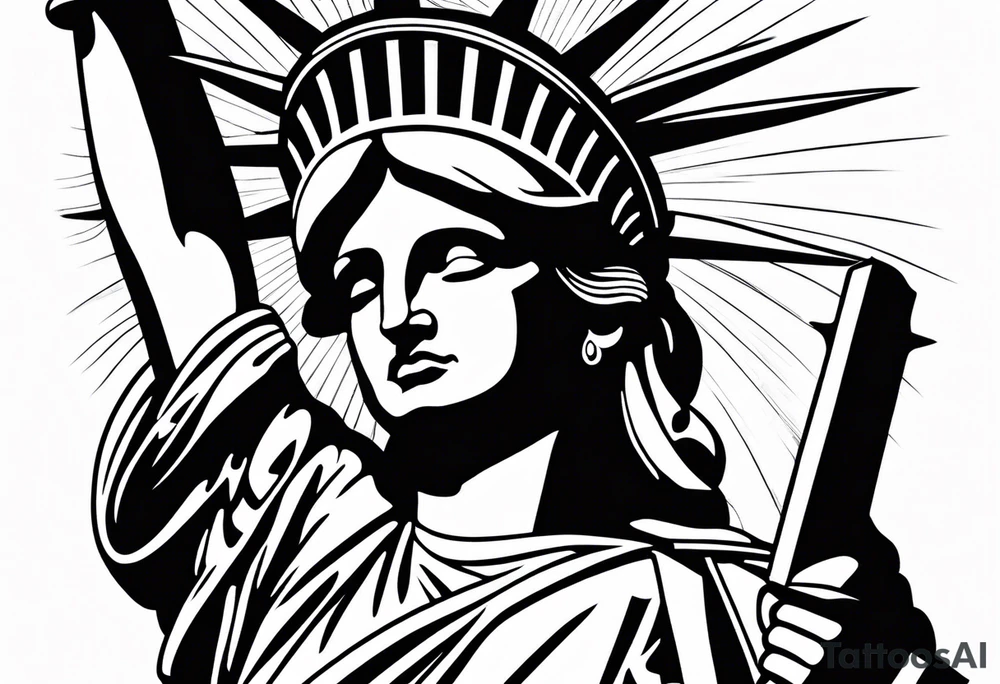 Statue of liberty tattoo idea