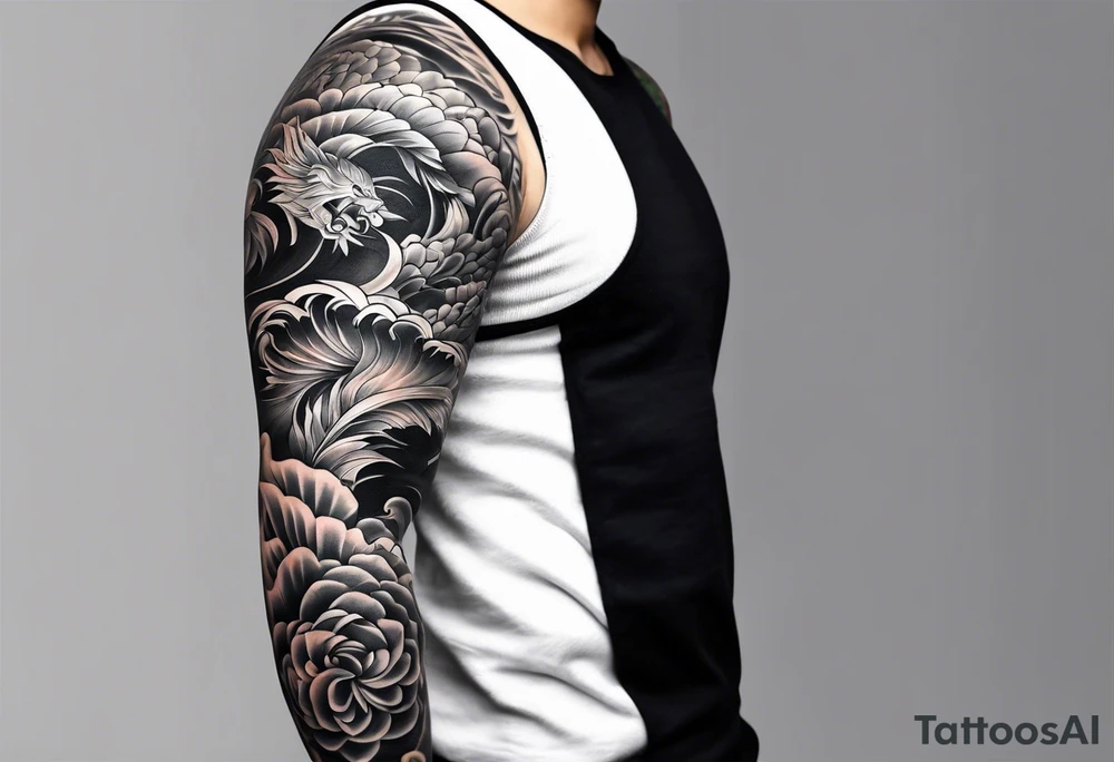 irezumi arm sleeve tattoo idea