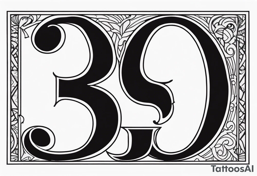 The numbers 333 with the word guidance underneath and the initials JJF; tattoo idea