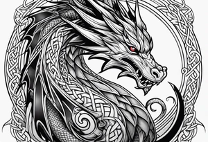 celtic mythology dragon tattoo idea