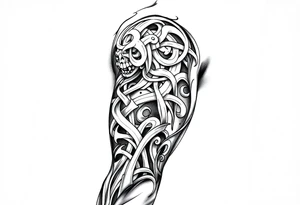 Celtic tribal sleeve tattoo idea