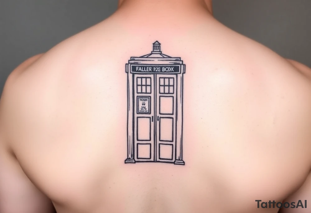 tardis in comic book panel tattoo idea